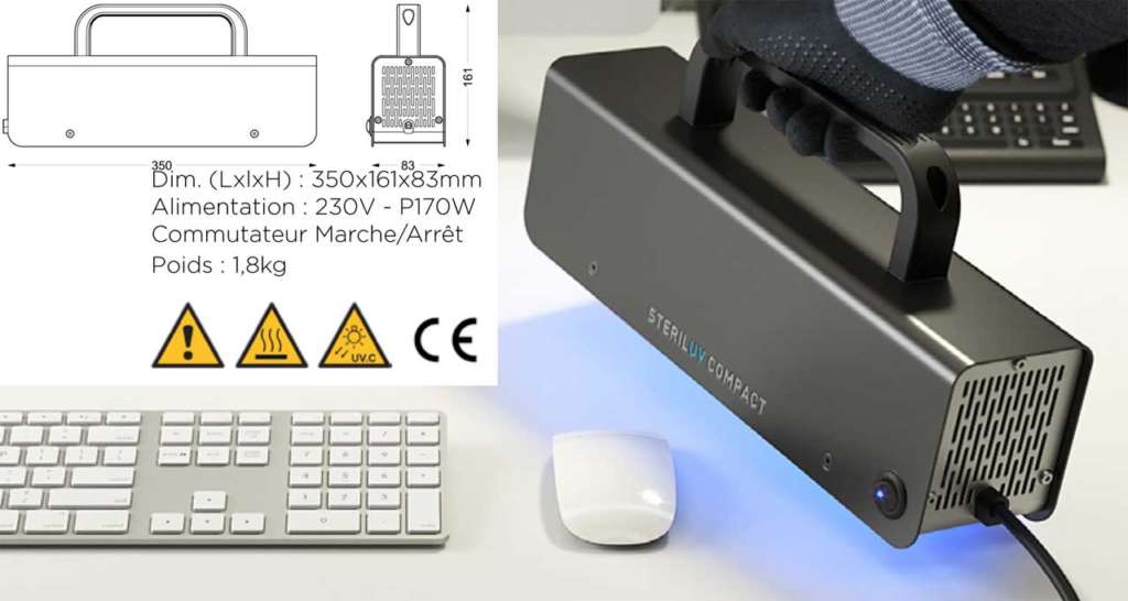 STERILUV COMPACT LED Appareil portatif de Desinfection UV LED Concept Light mabani